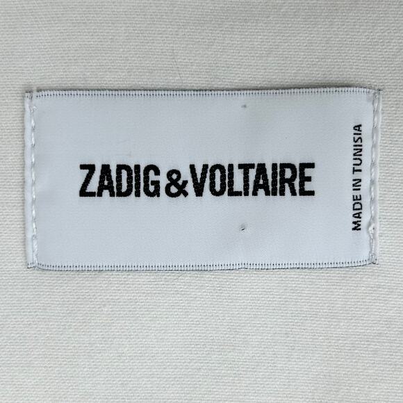 Zadig & Voltaire White Denim Kikoy Skulls Stars Jacket - Picture 9 of 11